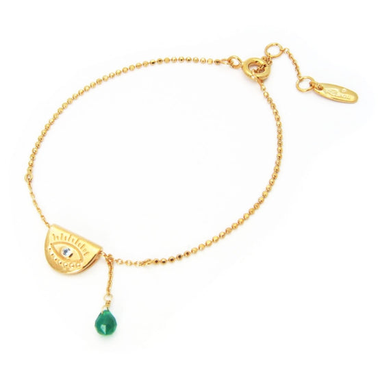Green Jade Evil Eye Bracelet