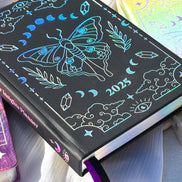 Black 2025 Lunar Planner with holographic cover