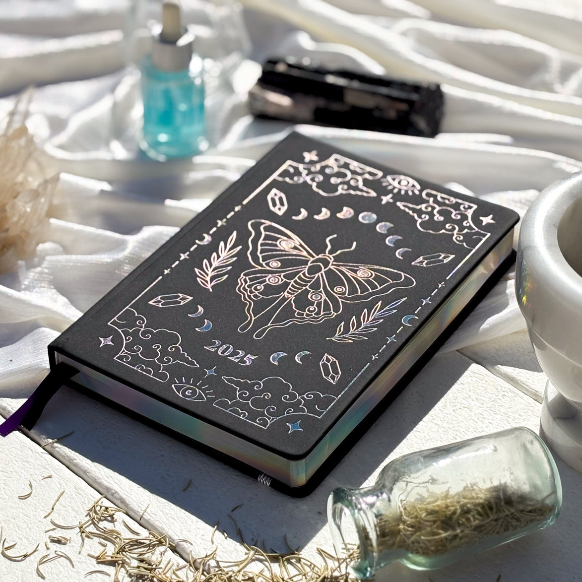 Attract Abundance 2025 bundle pack - Black Lunar Planner - Moon Planner