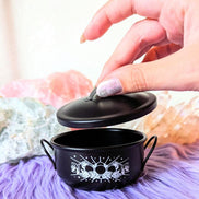 Mystic Cauldron ritual tools for rituals and spellwork with mystical designs. Perfect for burning herbs, holding crystals, or enhancing your altar. Available at Goddess Provisions