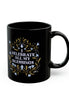 black mug - coffee mug - celebrate my blessings