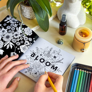 30 page Bloom mini Floral Adult coloring book | Goddess Provisions