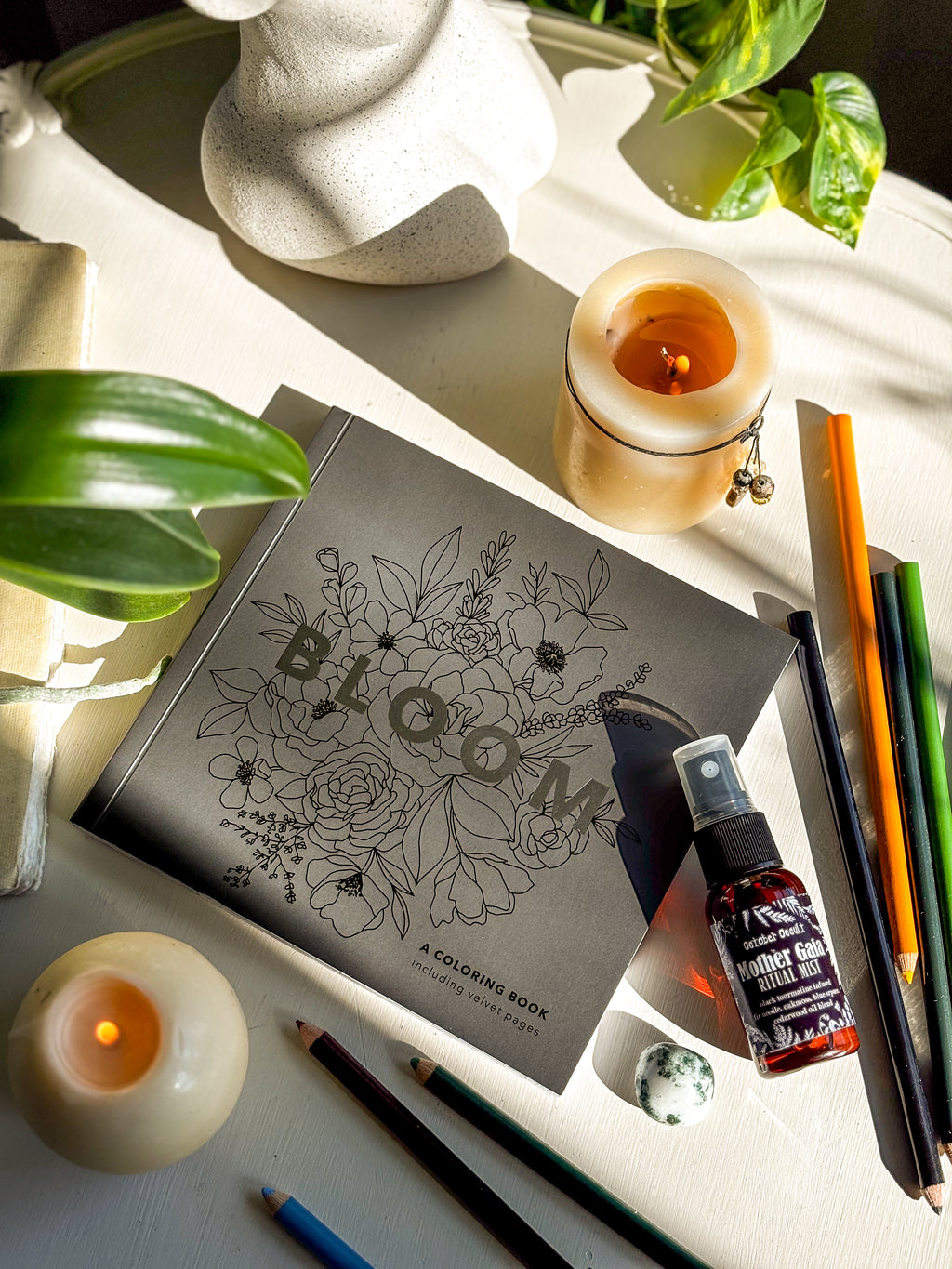 30 page Bloom mini Floral Adult coloring book | Goddess Provisions