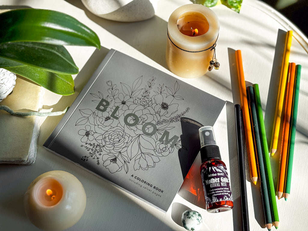 30 page Bloom mini Floral Adult coloring book | Goddess Provisions