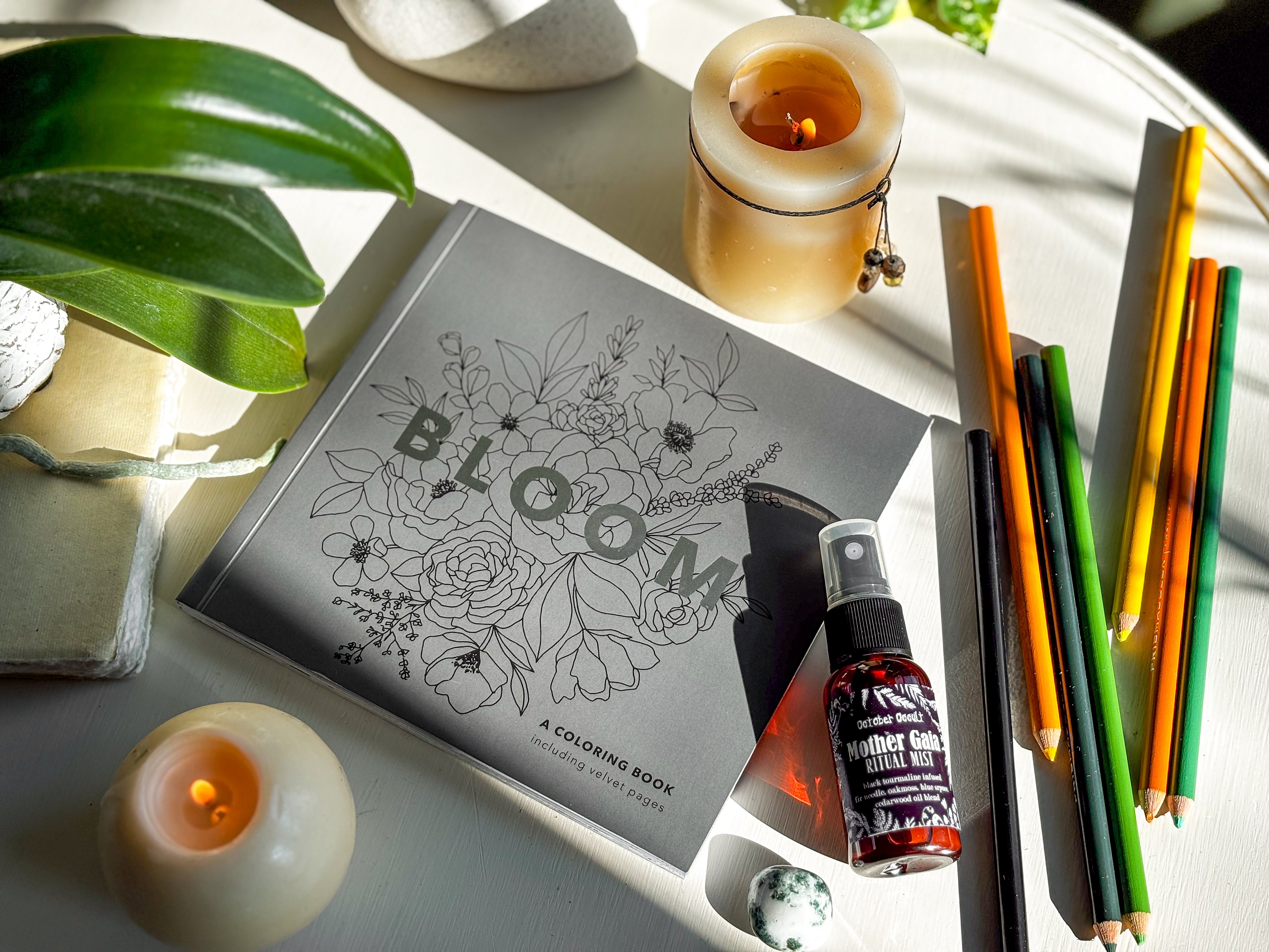 30 page Bloom mini Floral Adult coloring book | Goddess Provisions
