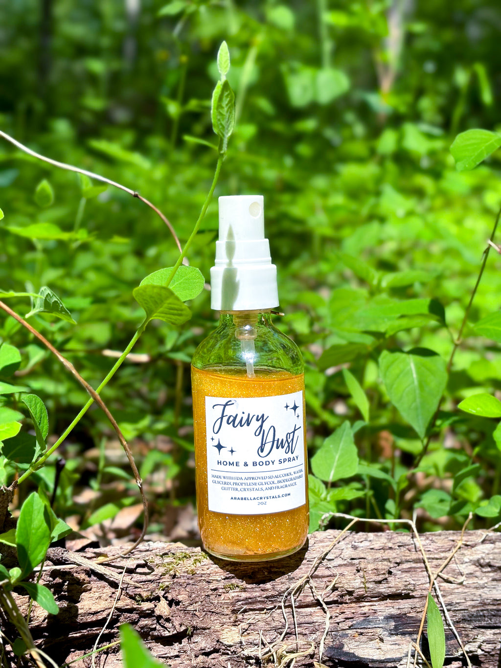 White Tea & Berries Crystal-Infused Home and Body Spray – Sage + Quartz Energy Mist for Cleansing & Aura Protection