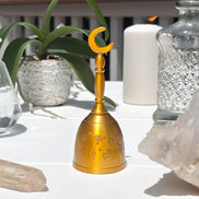 Metaphysical matching Brass Altar Bundle | Brass Altar Bowl, Brass Bell, Brass Candle snuffer & Brass Lighter Case