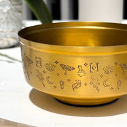 Metaphysical matching Brass Altar Bundle | Brass Altar Bowl, Brass Bell, Brass Candle snuffer & Brass Lighter Case