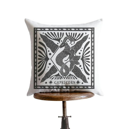 Capricorn Block Print Pillow