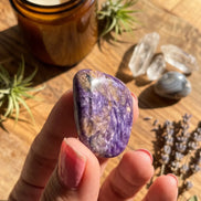 charoite healing crystal for third eye, crown chakra, and dreamwork practices