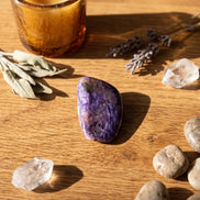 charoite crystal for intuition, psychic development, and spiritual awareness