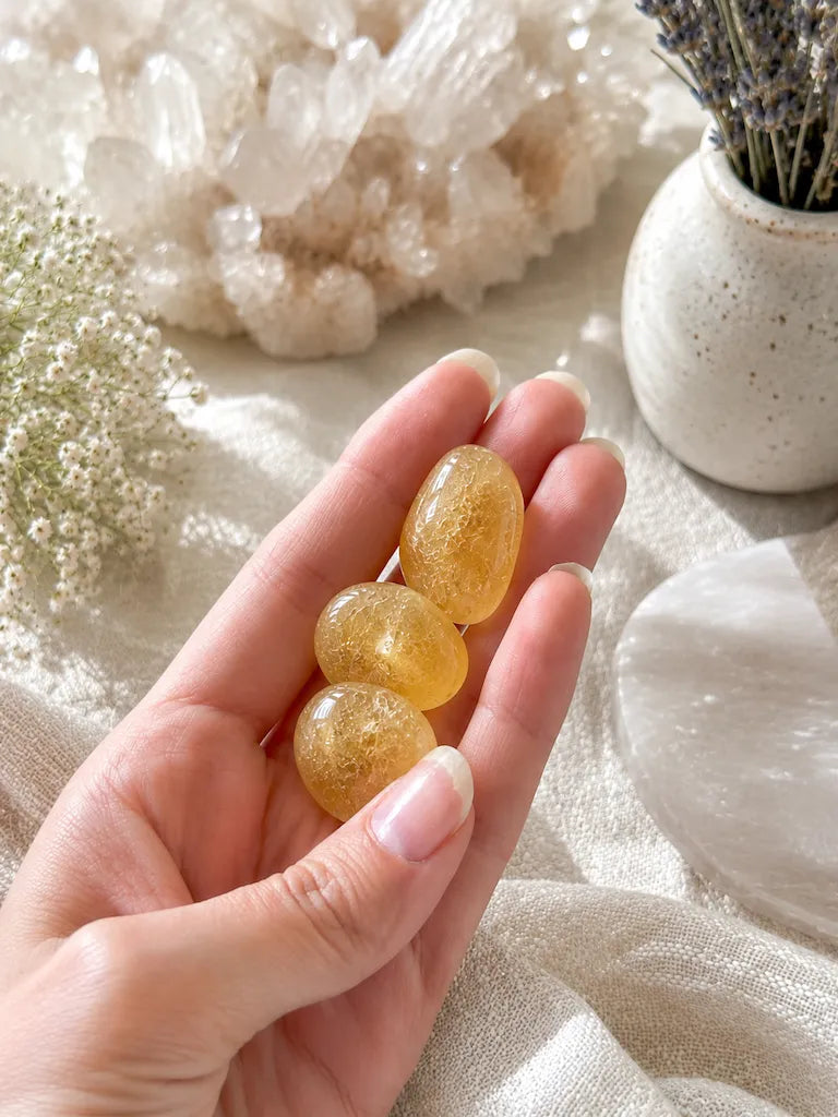 polished citrine crystal used for confidence, creativity, and spiritual practices