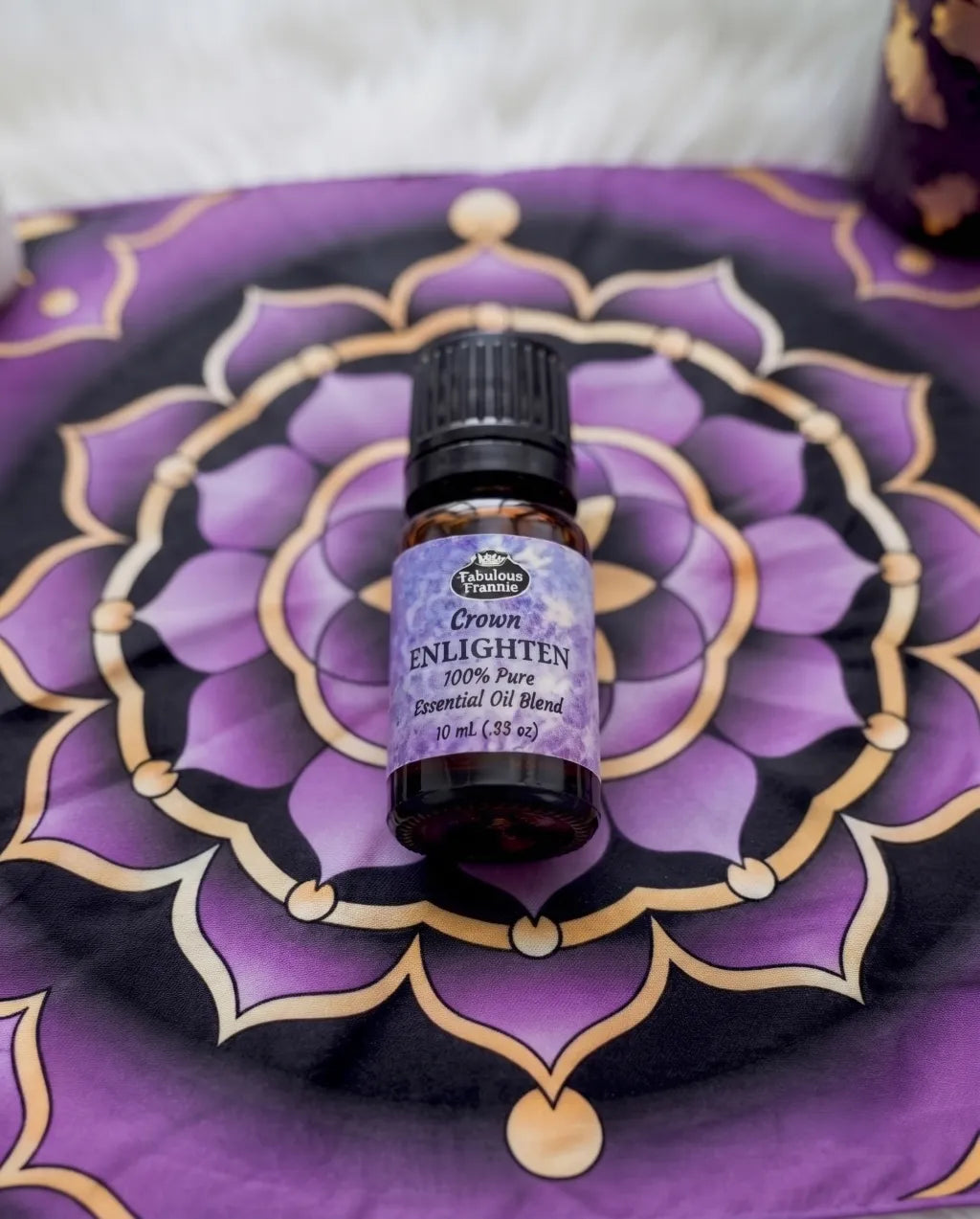 aromatherapy essential oil blend for crown chakra rituals and mindful meditation