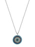 Crystal Embedded Evil Eye Necklace