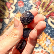 Polished Iolite crystal with deep violet-blue hues