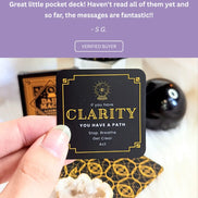 Positive review highlighting the compact size and meaningful messages in the Daily Magik Card Set.