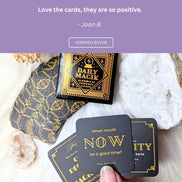 Customer review sharing how the cards provide quick daily inspiration and guidance.