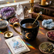 Herbal divination tea for meditation, rituals, and intuitive reading practices