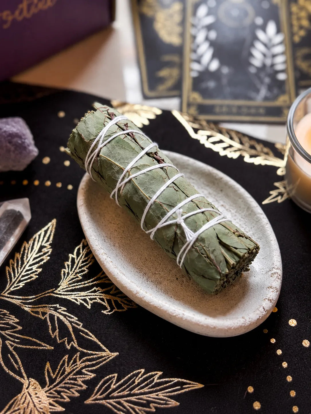 eucalyptus smudge bundle for energy cleansing, purification, and spiritual rituals