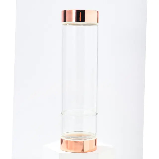 Crystal Infusing Glass Water Bottle