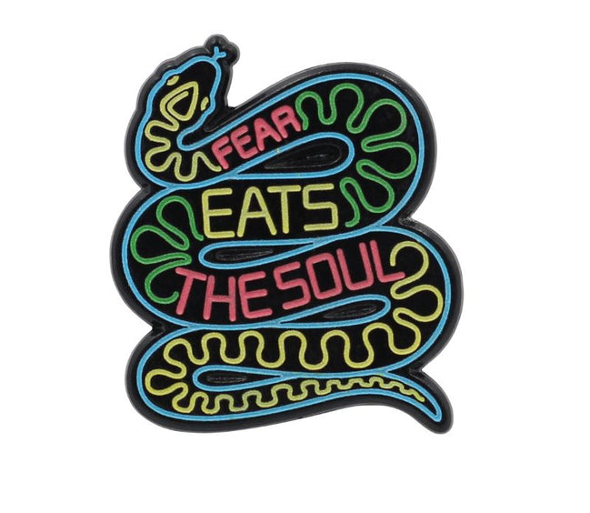 Fear Eats the Soul Snake Enamel Pin, accessory, a small everyday talisman | Goddess Provisions