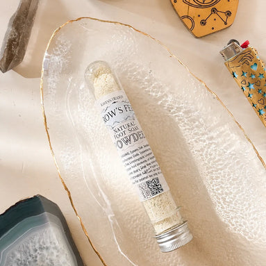 herbal foot soak with epsom salt and essential oils for home spa pedicure