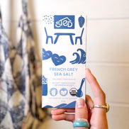 french grey sea salt chocolate bar with rich cacao and savory sweet flavor