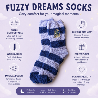 Woman's Socks - Fuzzy Dreams Socks - Goddess Provision