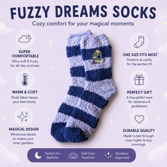 Woman's Socks - Fuzzy Dreams Socks - Goddess Provision