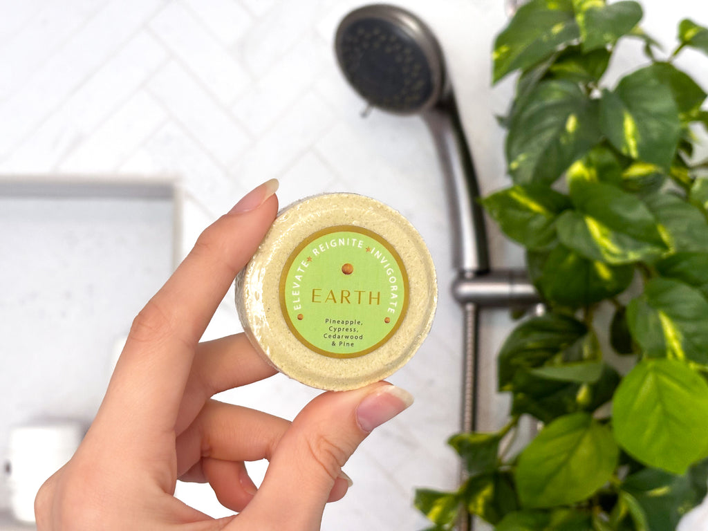 Earth Shower Steamer - Pineapple - Cypress Cederwood and Pine essential oils