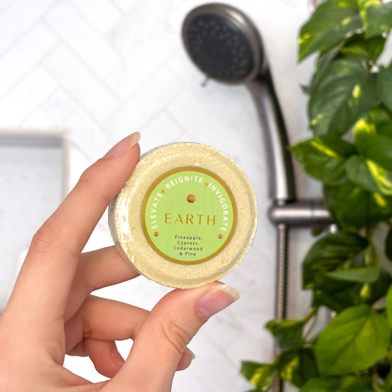 Earth Shower Steamer - Pineapple - Cypress Cederwood and Pine essential oils