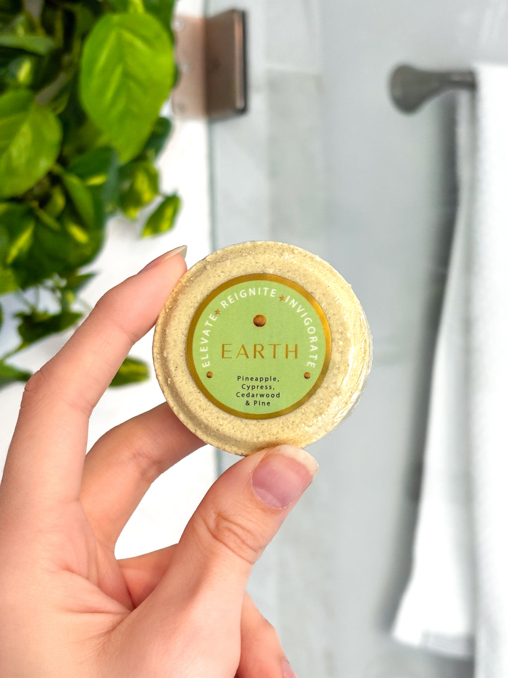 Earth Shower Steamer - Pineapple - Cypress Cederwood and Pine essential oils