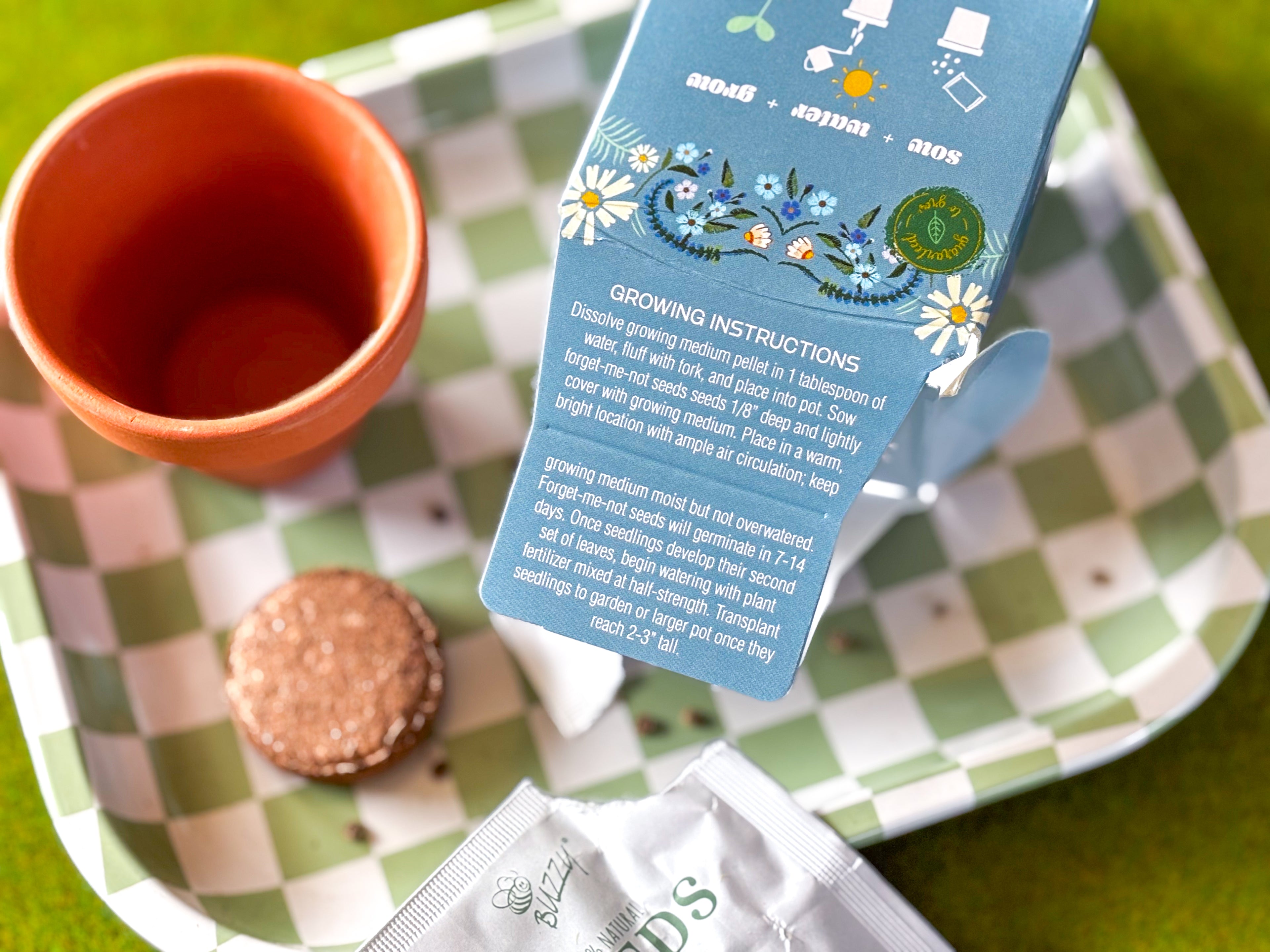 Forget Me Not Mini Grow Kit - Seeds - Gardening - Goddess Provisions