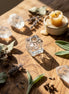 clear glass candle holder for rituals, meditation, and altar use