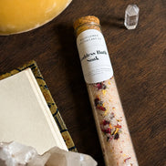 floral bath soak with epsom salt and essential oils for moon rituals and wellness