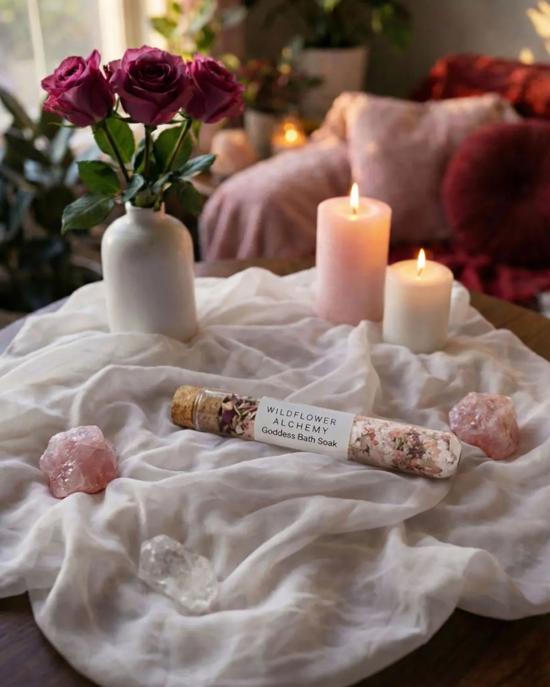 Goddess Bath Soak ritual blend for relaxation, renewal, and sacred self-care.