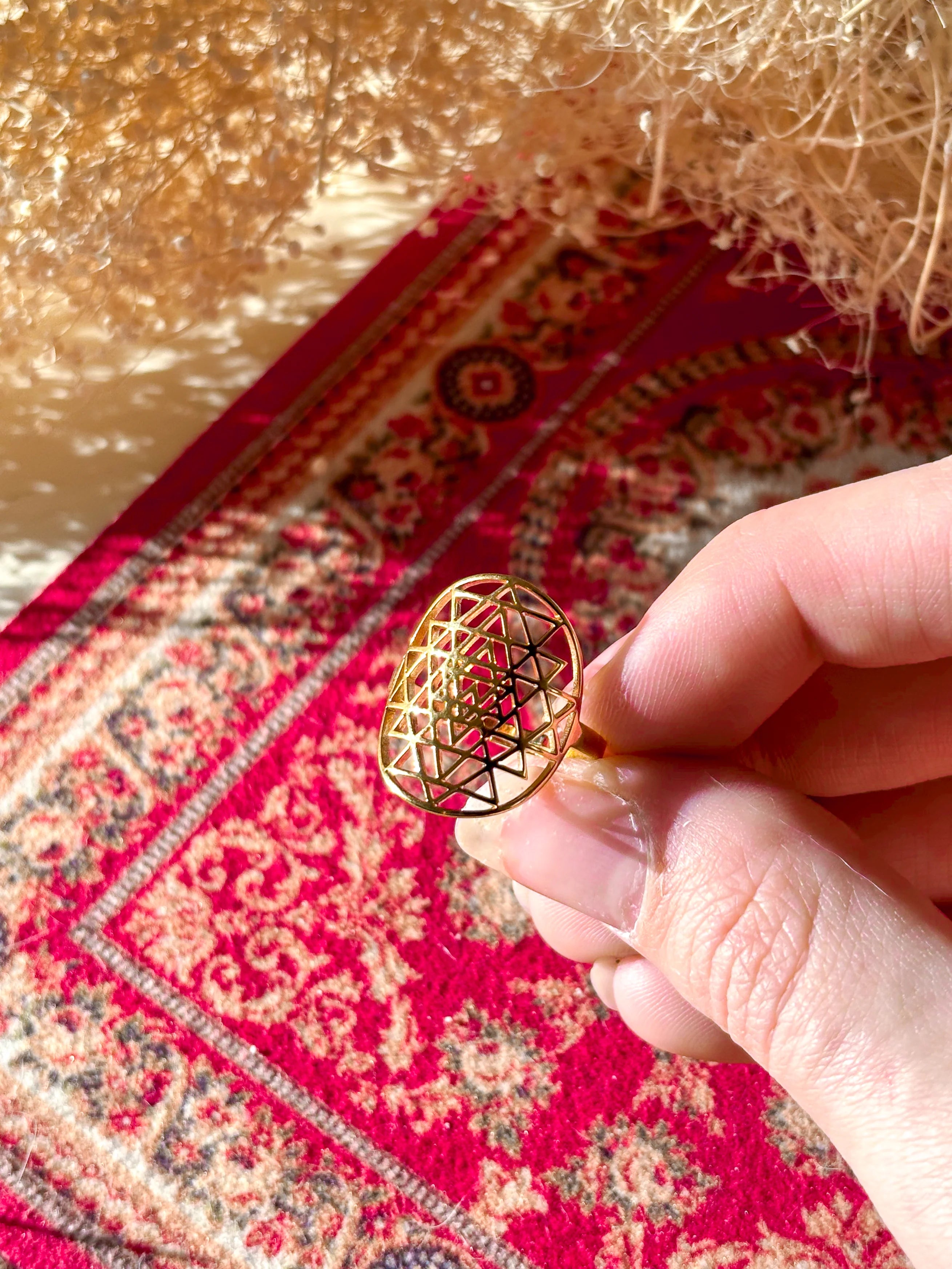 SRI YANTRA RING - Golden Ring