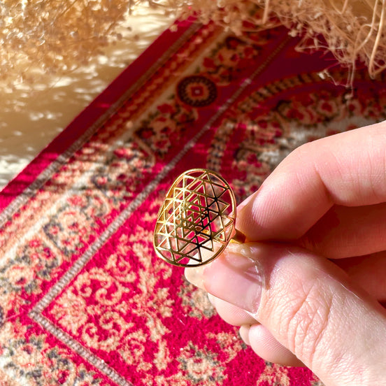 SRI YANTRA RING - Golden Ring