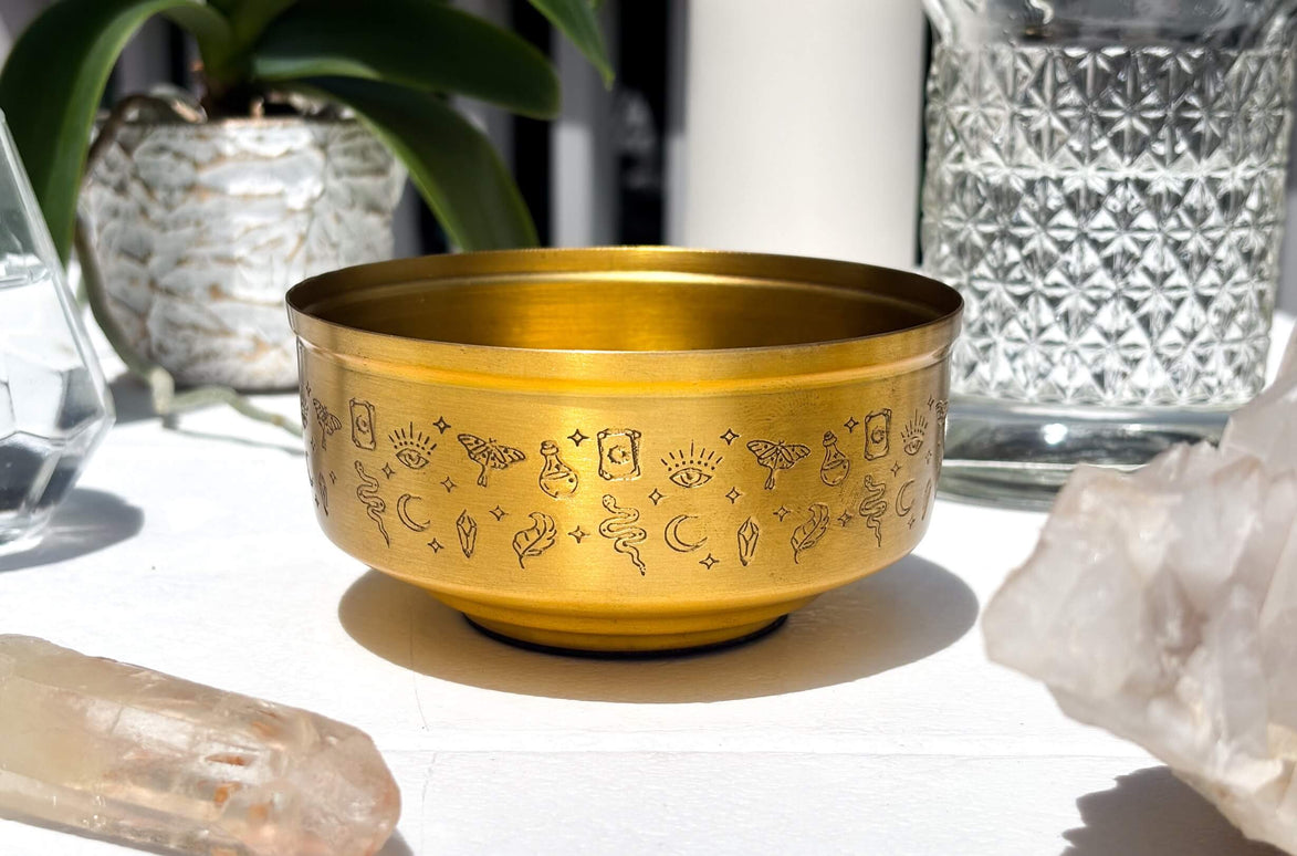 Golden Altar Bowl - Goddess Provisions Exclusive - Metaphysical Brass Altar Bowl