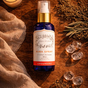 Grounding aura spray with vanilla and clove for stress relief and emotional balance