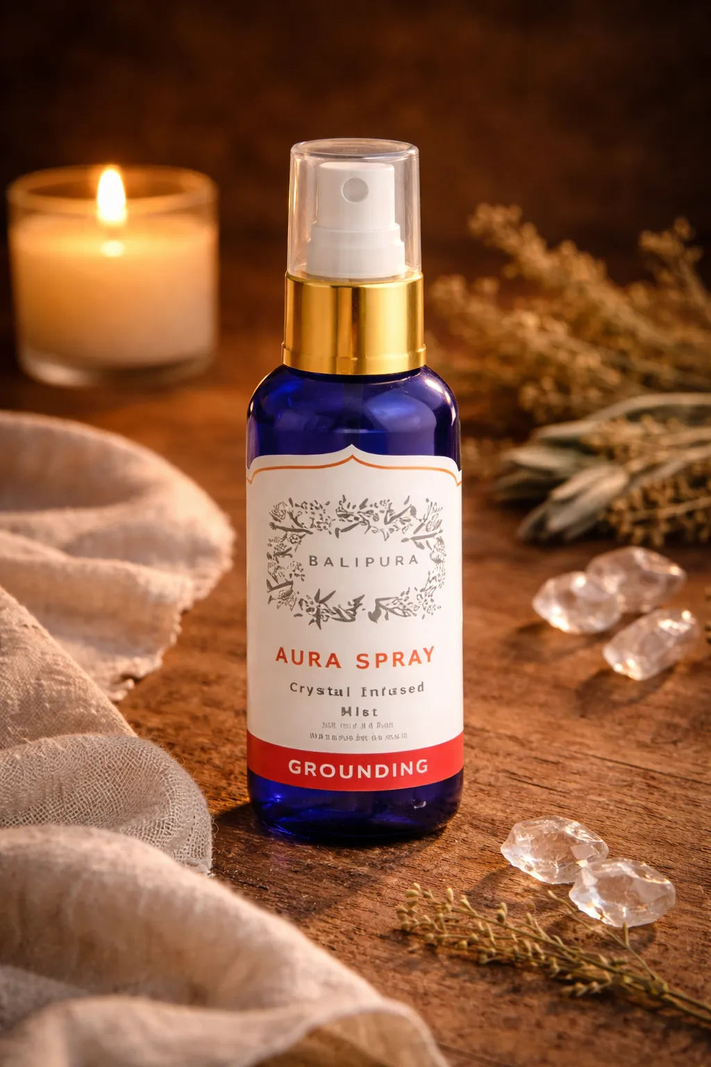 Calming grounding spray mist for anxiety relief, energy balance, and daily rituals