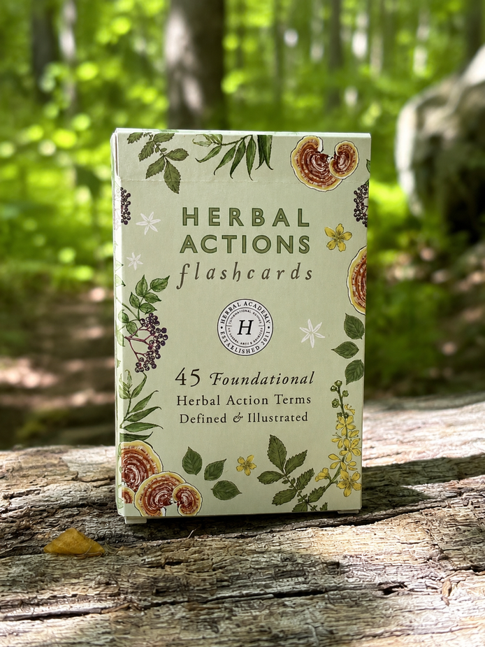 herbal actions flashcards for learning medicinal herb properties and herbal terminology