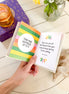Mini inspirational book titled “Here Comes the Sun” featuring radiant quotes and affirmations.