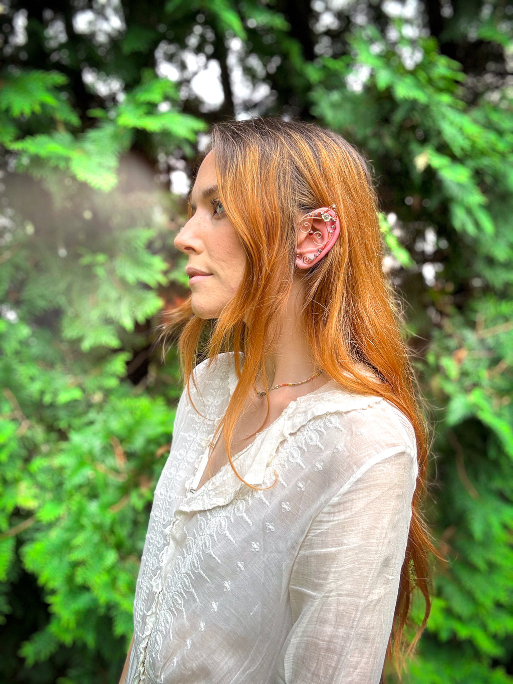 ✨ Enchant Your Look with Handmade Fairy Ear Cuffs – Rose Gold Crystal Fantasy Jewelry