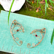 ✨ Enchant Your Look with Handmade Fairy Ear Cuffs – Rose Gold Crystal Fantasy Jewelry