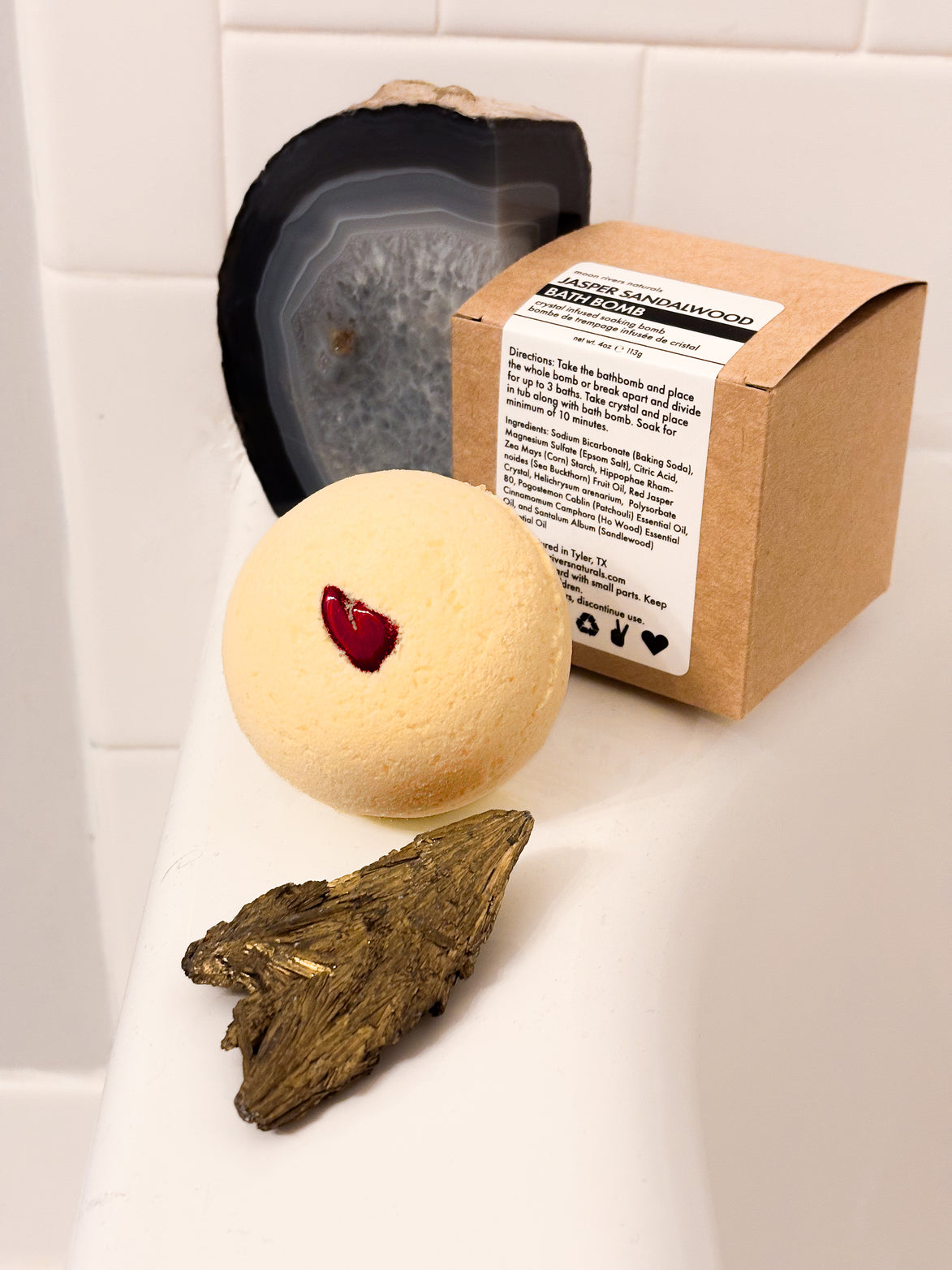 Jasper Sandalwood Bath Bomb-Shakti