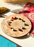 Shri Yantra Crystal Grid Board, 6" Wooden Crystal Grid Plate