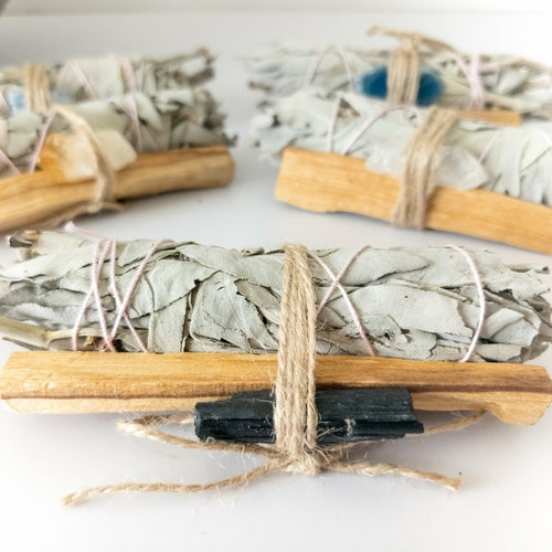 Palo Santo, Sage & Crystal Smoke Cleansing Bundle