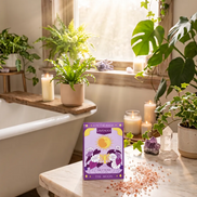 The Moon Salt Soak in Lavender with mineral-rich bath salts for relaxation and reflection