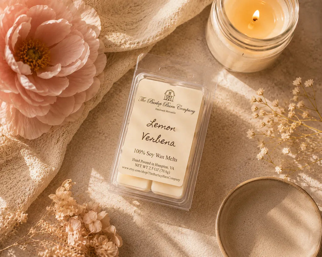 citrus herbal wax melt for relaxation, self care rituals, and home fragrance